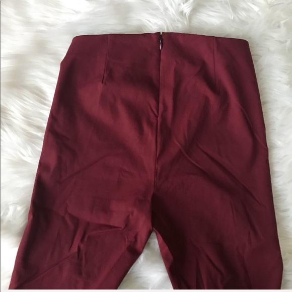 Theory Navalane Neoteric Ponte Pants Burgundy - Picture 7 of 7